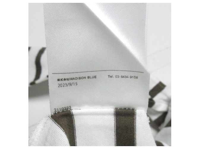 Autre Marque Camiseta de algodón con cuello barco y mangas 3/4 Madisonblue Blanco Caqui - vista 6