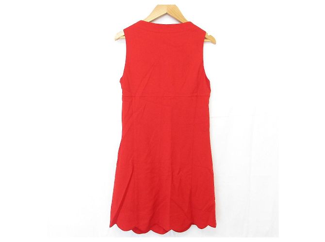 RED VALENTINO Kleid mit gewelltem Saum Rot - Ansicht 2