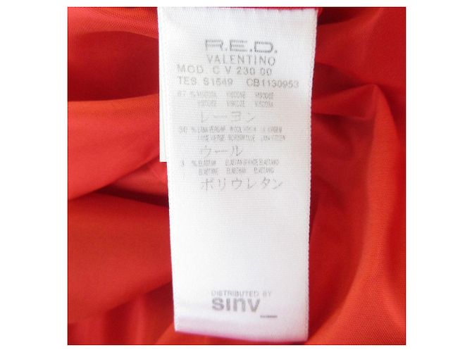 RED VALENTINO Kleid mit gewelltem Saum Rot - Ansicht 6
