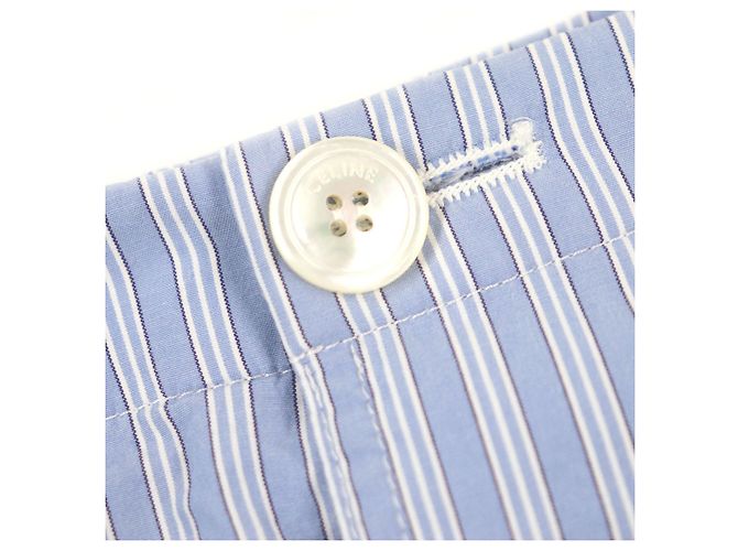 Céline Pantalones de algodón CELINE Azul - vista 5