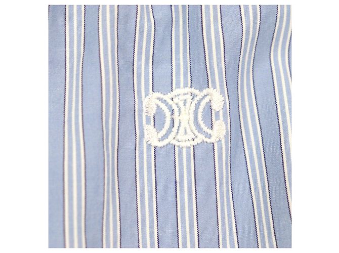 Céline Pantalones de algodón CELINE Azul - vista 6