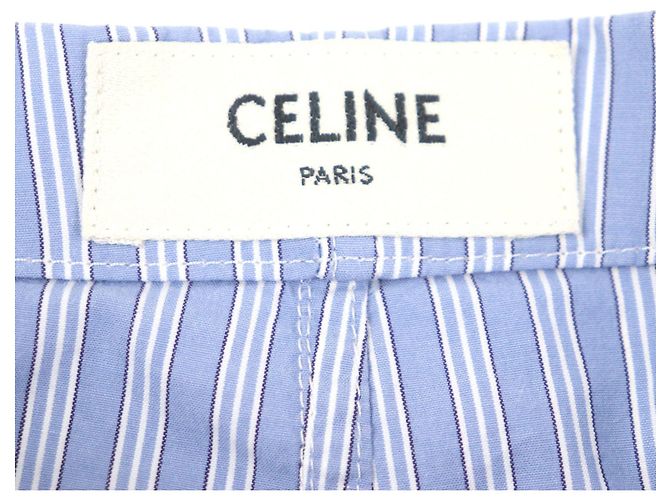 Céline Pantalones de algodón CELINE Azul - vista 7