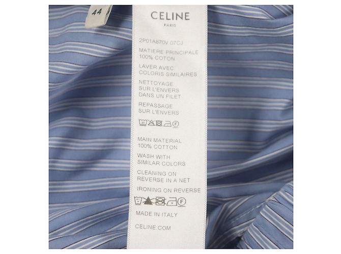 Céline Pantalones de algodón CELINE Azul - vista 9