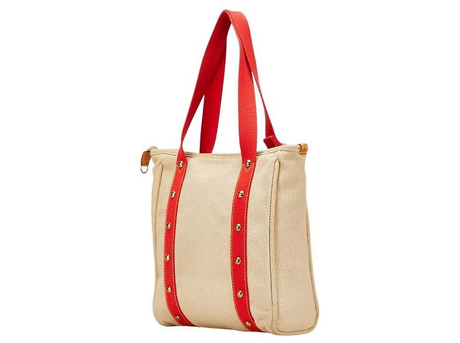Louis Vuitton Antigua Canvas Tote Bag Rot Beige - Ansicht 2
