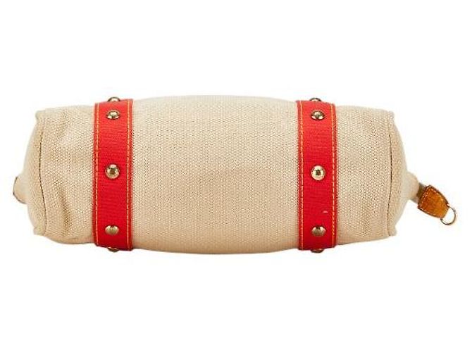 Louis Vuitton Antigua Canvas Tote Bag Rot Beige - Ansicht 3