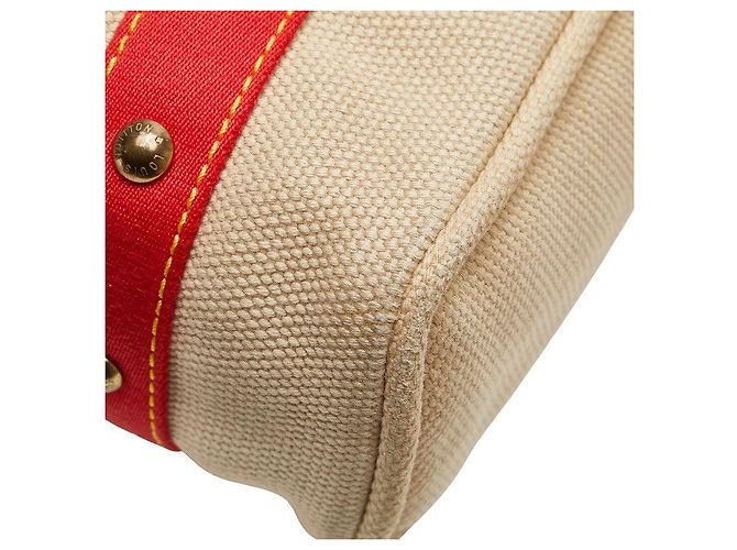 Louis Vuitton Antigua Canvas Tote Bag Rot Beige - Ansicht 6