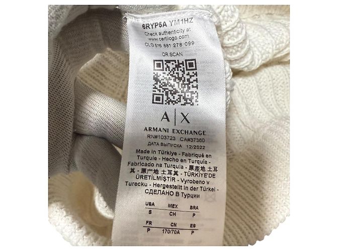 Armani Exchange Strickhosen Weiß - Ansicht 7