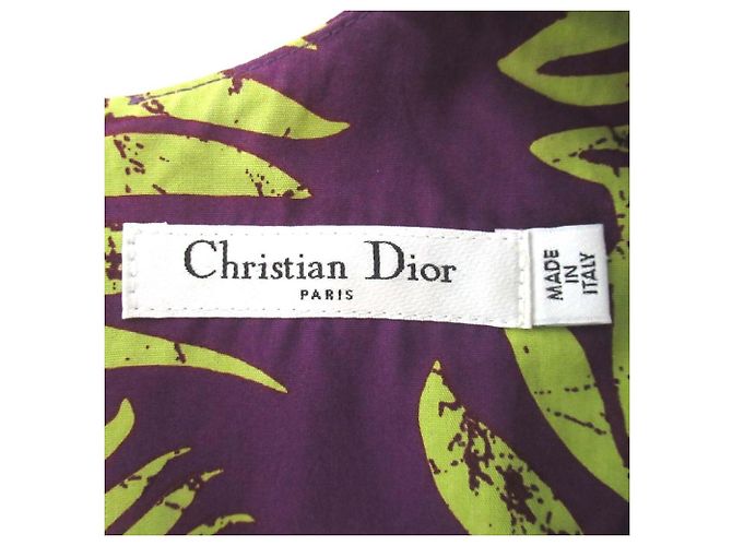 Botanisches Kleid Christian Dior Lila - Ansicht 7