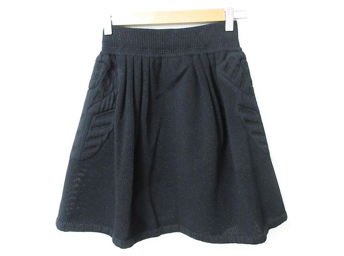 Timeless Chanel Wollstrick Minirock Schwarz - Ansicht 2