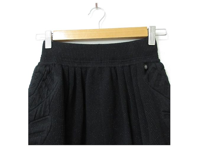 Timeless Chanel Wollstrick Minirock Schwarz - Ansicht 3