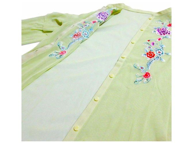 Autre Marque Camicia in rete con ricamo floreale VIVIENNE TAM Verde - vista 6