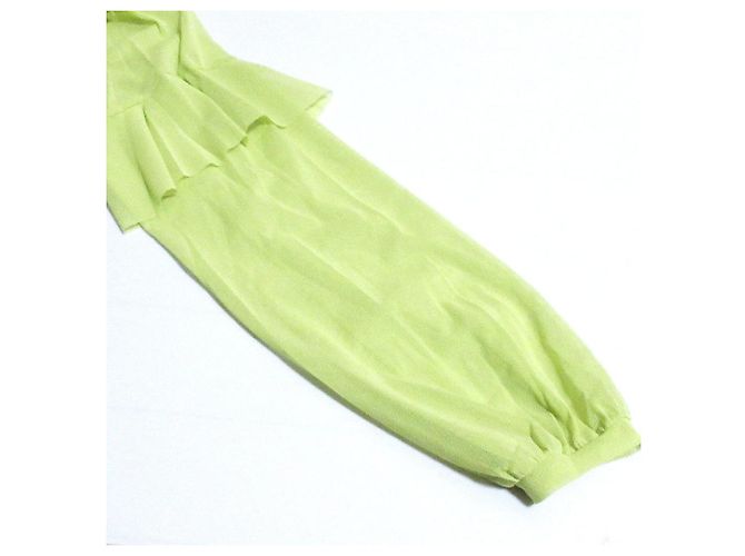 Autre Marque Camicia in rete con ricamo floreale VIVIENNE TAM Verde - vista 7