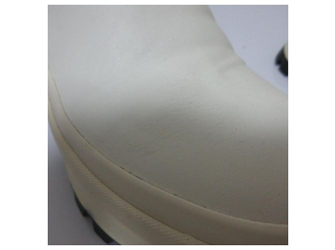 Jil Sander Leder Chelsea Boots Weiß - Ansicht 16