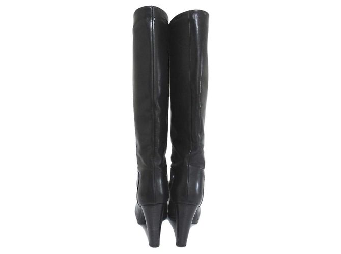 Autre Marque Sartore Hohe Lederstiefel Schwarz - Ansicht 3