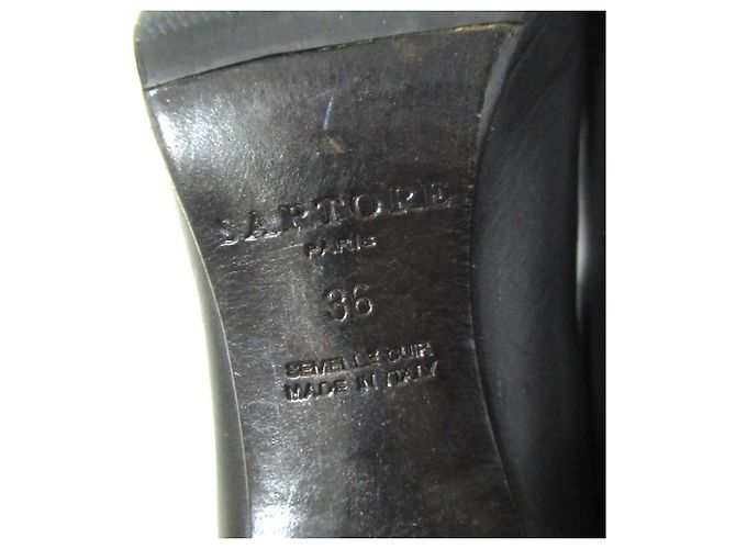Autre Marque Sartore Hohe Lederstiefel Schwarz - Ansicht 7