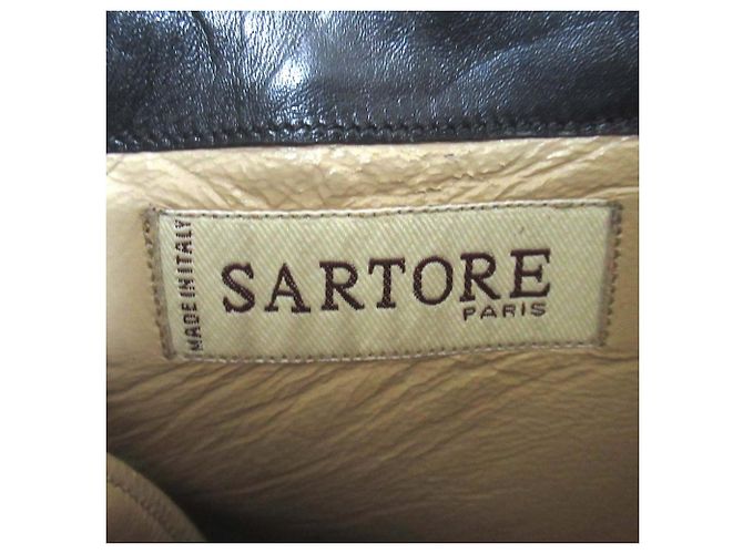 Autre Marque Sartore Hohe Lederstiefel Schwarz - Ansicht 8
