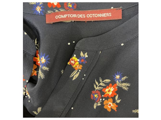 Autre Marque Blumenmusterkleid Comptoir des Cotonniers Blau - Ansicht 12