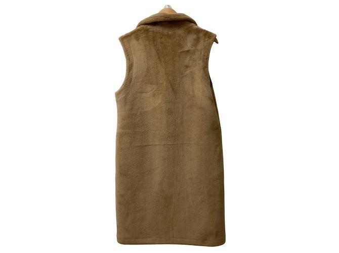 Autre Marque Chaleco largo reversible de piel sintética Rinascimento Castaño Camello - vista 4