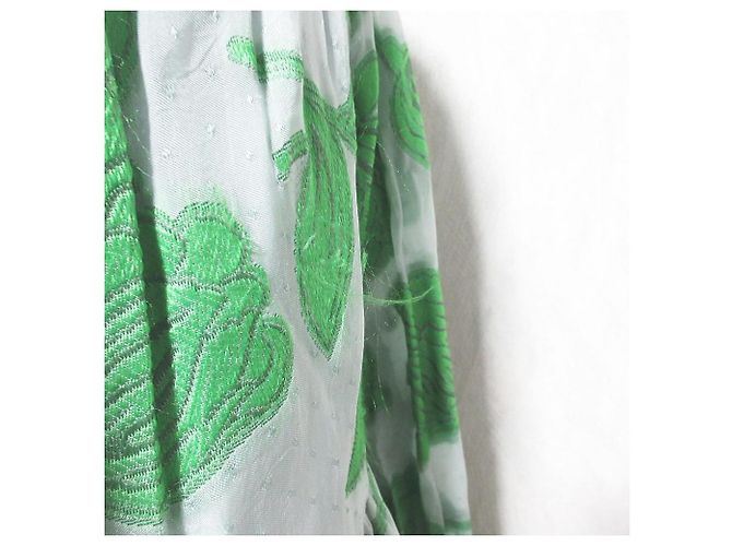 Autre Marque Jacquardkleid mit Blumenmuster Grün - Ansicht 10