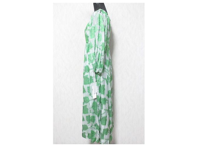 Autre Marque Jacquardkleid mit Blumenmuster Grün - Ansicht 3