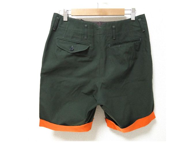 Autre Marque Shorts in cotone e nylon Kolor Verde Arancione Cachi - vista 2