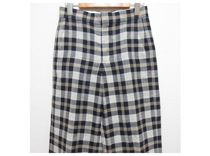 Autre Marque Calça larga de lã e linho Drawer Azul Azul marinho - vista 3