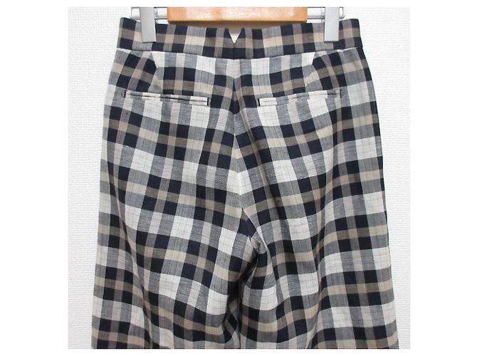 Autre Marque Calça larga de lã e linho Drawer Azul Azul marinho - vista 4