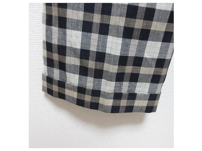 Autre Marque Calça larga de lã e linho Drawer Azul Azul marinho - vista 6