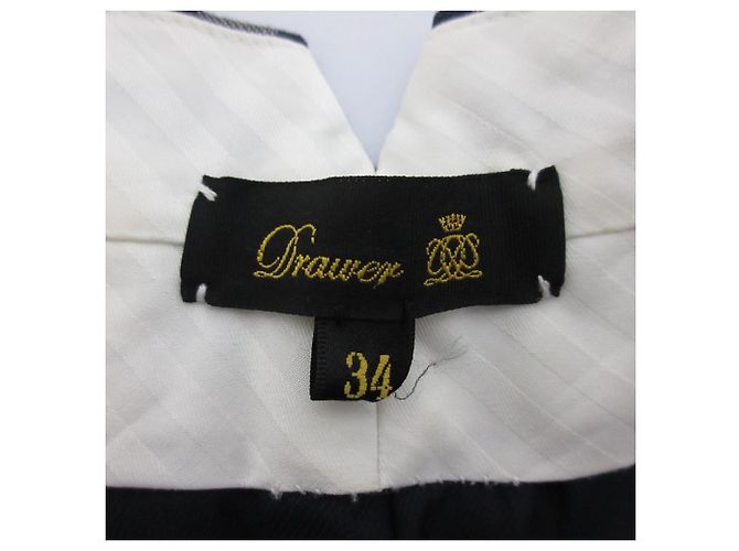Autre Marque Calça larga de lã e linho Drawer Azul Azul marinho - vista 8