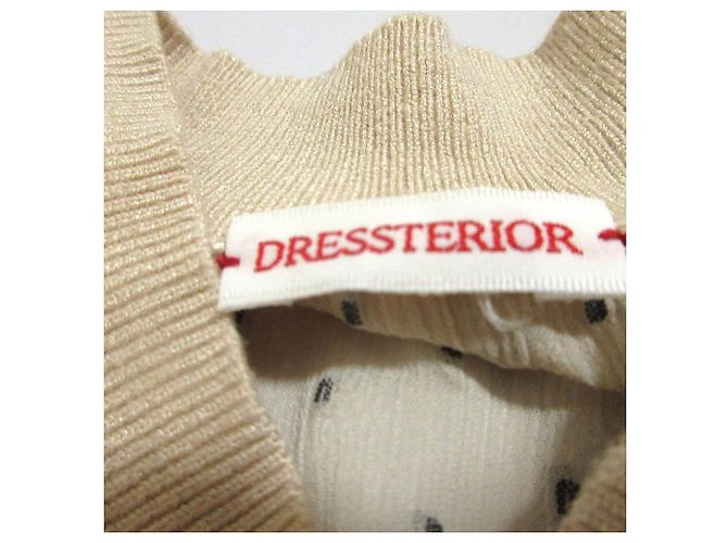 Autre Marque Vestido Largo de Jacquard con Lunares DRESSTERIOR Beige - vista 7
