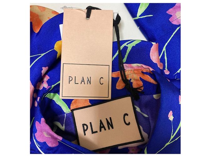 Autre Marque Camisa plisada con estampado floral Plan C Azul - vista 8
