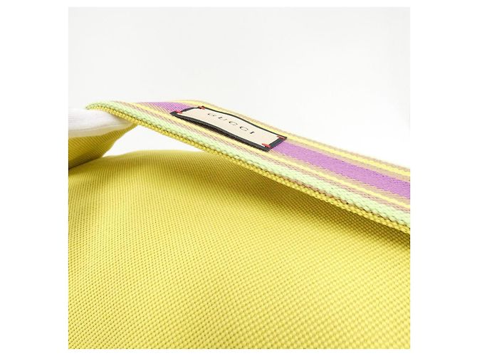 Coussin en polyester, polyamide et jute Gucci ZAREY Jaune - vue 6
