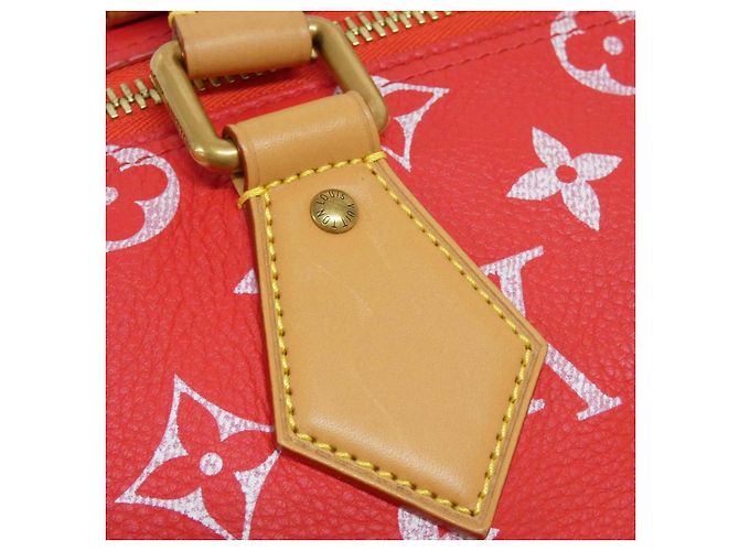 Speedy Louis Vuitton Monogram Boston Tasche Rot - Ansicht 3