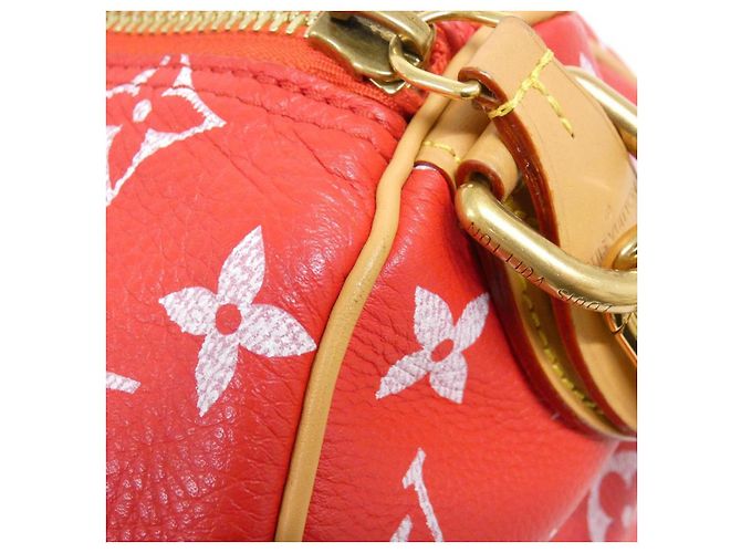 Speedy Louis Vuitton Monogram Boston Tasche Rot - Ansicht 4