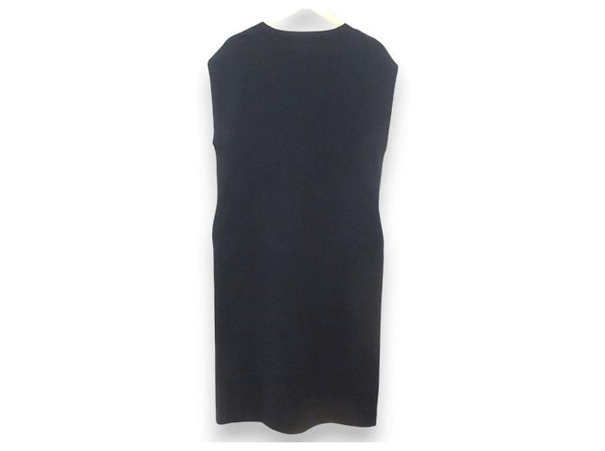 Autre Marque ebure Seidenmischung Strickkleid Blau Marineblau - Ansicht 2