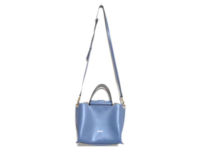 Autre Marque IACUCCI MARGHERITA Bolsa 2 em 1 em couro liso Preto Azul - vista 3