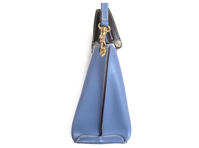 Autre Marque IACUCCI MARGHERITA Bolsa 2 em 1 em couro liso Preto Azul - vista 4