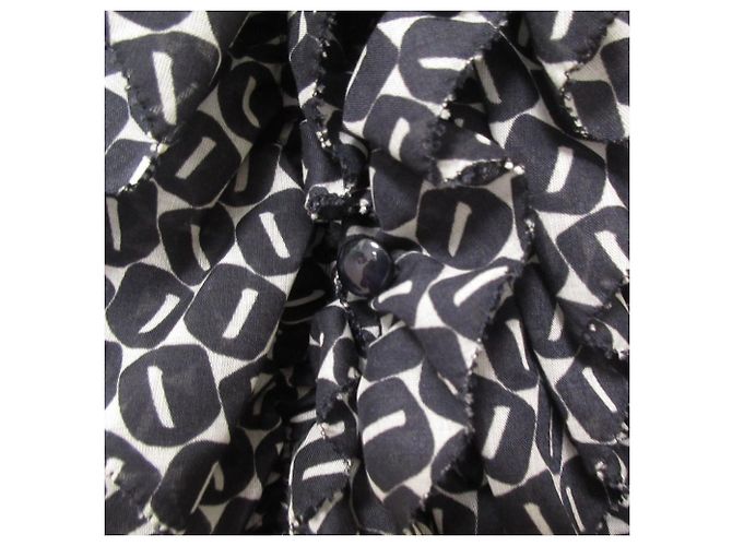 Autre Marque Bluse Rock 2-in-1 Leilian Schwarz Weiß Marineblau - Ansicht 5