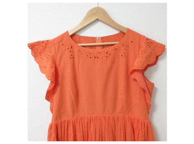 Autre Marque FOXEY Kleid Gartenstickerei Orange - Ansicht 3