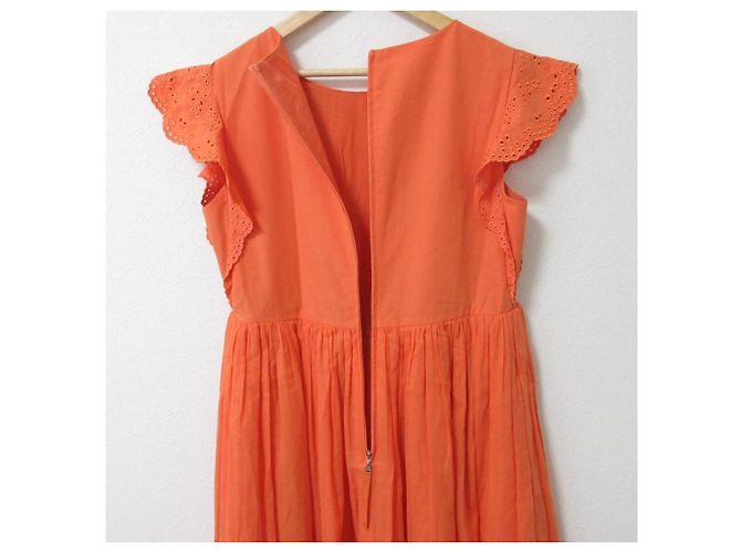 Autre Marque FOXEY Kleid Gartenstickerei Orange - Ansicht 4