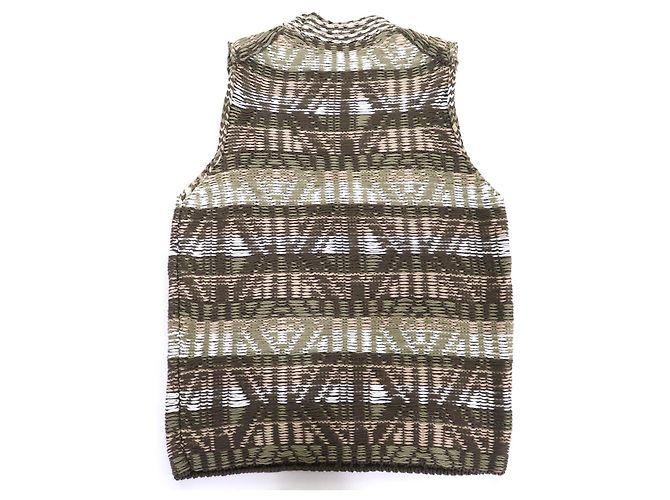 Dior Beste Gewebte Baumwollstrick Grün Khaki - Ansicht 2