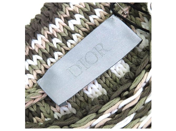 Dior Beste Gewebte Baumwollstrick Grün Khaki - Ansicht 4