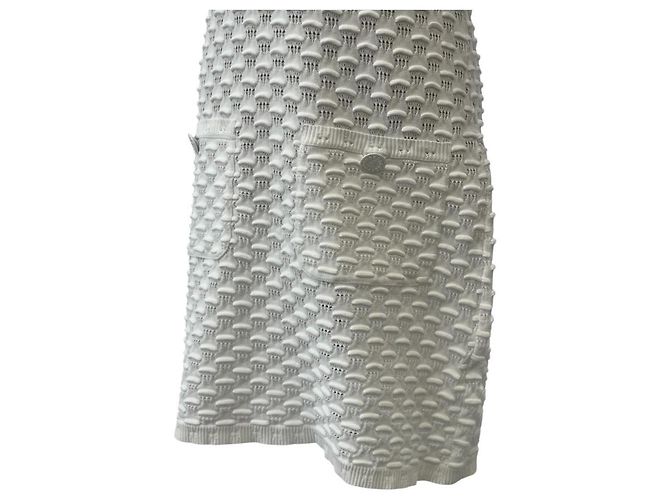 Timeless Chanel Coco Mark Strickkleid Weiß - Ansicht 6
