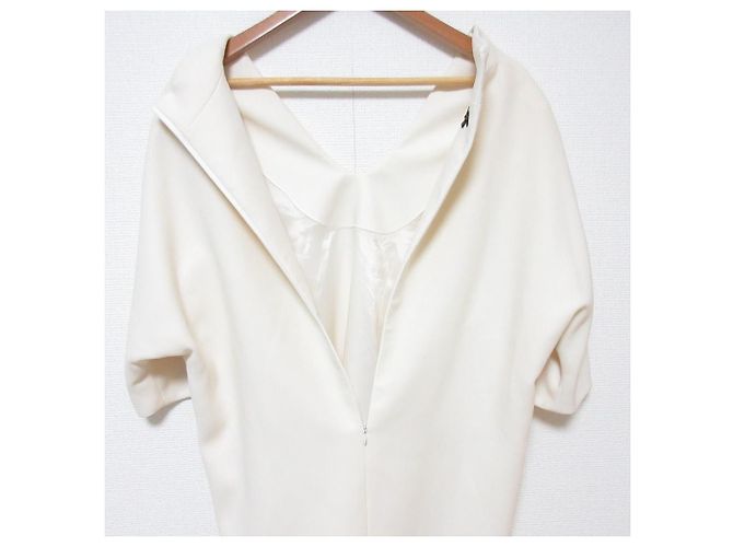 Autre Marque Escada V-Ausschnitt Kleid Weiß Aus weiß - Ansicht 4