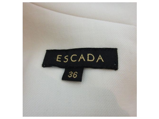 Autre Marque Escada V-Ausschnitt Kleid Weiß Aus weiß - Ansicht 6
