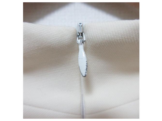 Autre Marque Escada V-Ausschnitt Kleid Weiß Aus weiß - Ansicht 9