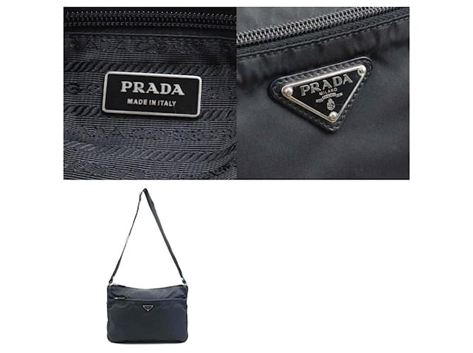 Borsa a Spalla in Nylon Prada Nero - vista 5