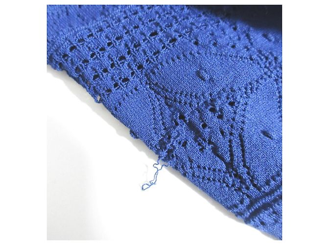 Boutique Moschino Häkelstrickjacke Blau Marineblau - Ansicht 6