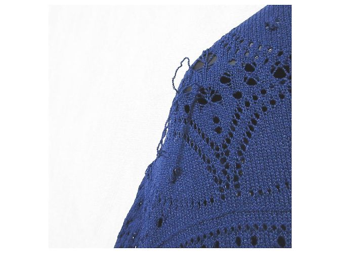 Boutique Moschino Häkelstrickjacke Blau Marineblau - Ansicht 7