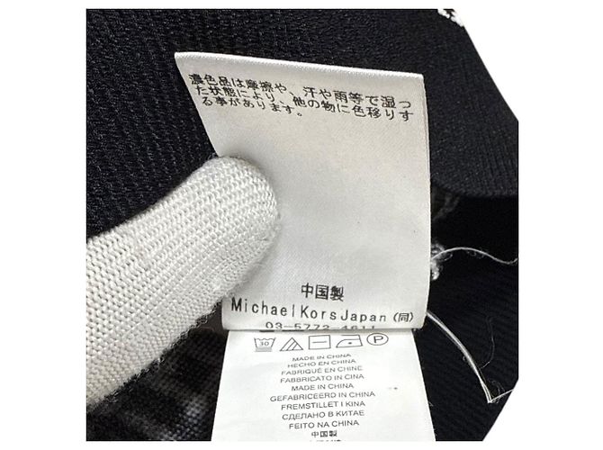 Top de punto jacquard con logo Michael Kors Negro Blanco - vista 7